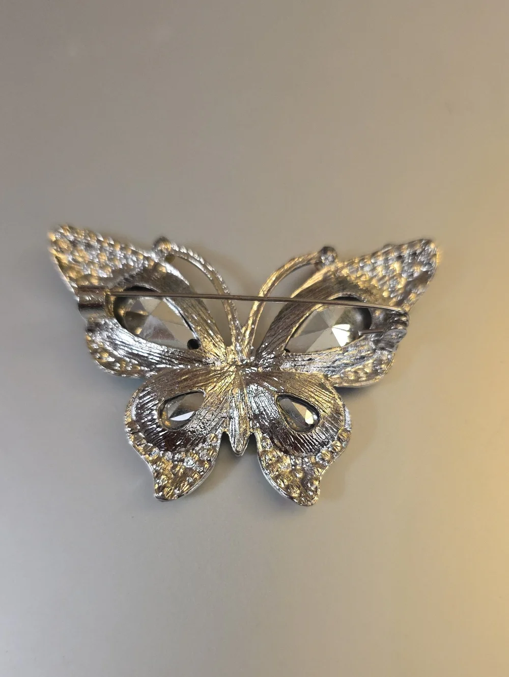 Iridescent Multicolor Rhinestone Butterfly Fashion Jewelry Brooch